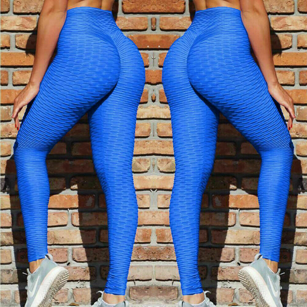 Shascullfites Butt Lifting Leggings Active Spandex Blue Leggings Bum Shape  Anti Cellulite Workout Leggin Gym And Shaping